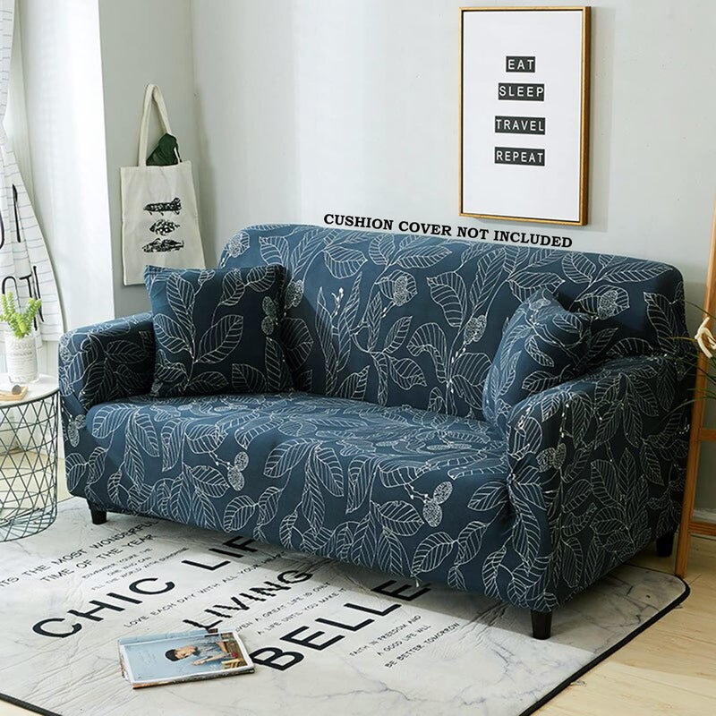 House of Quirk Universal Double Seater Sofa Cover Big Elasticity Cover for Couch Flexible 140 GSM Sofa Slipcover ((Blue Ash, 145-185cm)) - Image 5