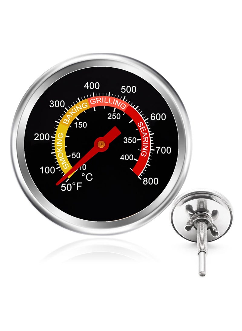 BBQ Grill Thermometer 2.3 Inch Smoker Temperature Gauge for Accurate Meat Cooking Ideal for Beef Pork Lamb Fahrenheit Heat Indicator for Charcoal and Gas Grills - Image 1