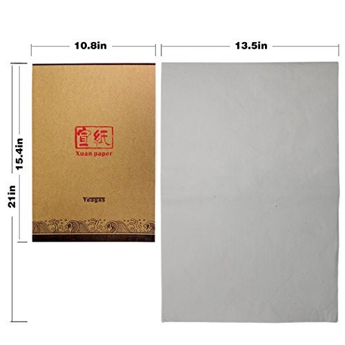 Teagas Japanese Chinese Sumi Ink Brush Writing Painting Calligraphy Rice Paper,13.5 x 21 Inch - Image 4