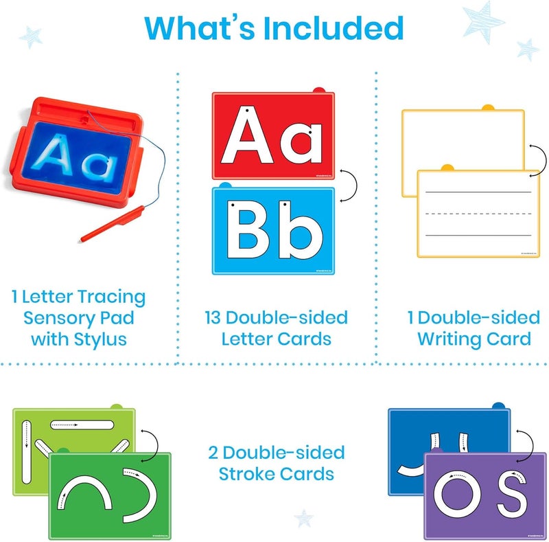hand2mind hand2mind Letter Tracing Sensory Pad Reusable Handwriting Practice for Kids 35 Learn to Write Letter Tracing Board Toddler Writing Practice Montessori Alphabet Toys Preschool Learning Toys  - Image 2