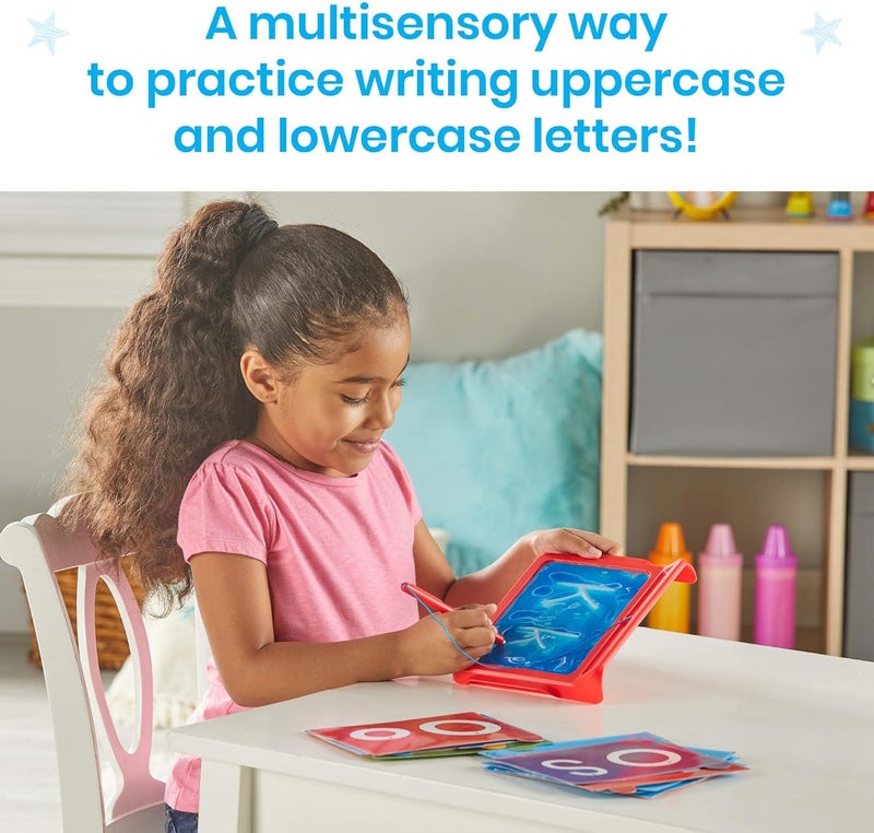 hand2mind hand2mind Letter Tracing Sensory Pad Reusable Handwriting Practice for Kids 35 Learn to Write Letter Tracing Board Toddler Writing Practice Montessori Alphabet Toys Preschool Learning Toys  - Image 3