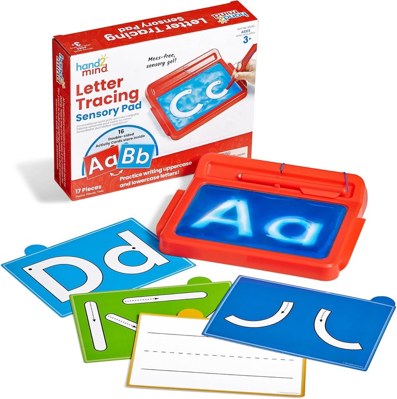 hand2mind hand2mind Letter Tracing Sensory Pad Reusable Handwriting Practice for Kids 35 Learn to Write Letter Tracing Board Toddler Writing Practice Montessori Alphabet Toys Preschool Learning Toys  - Image 1