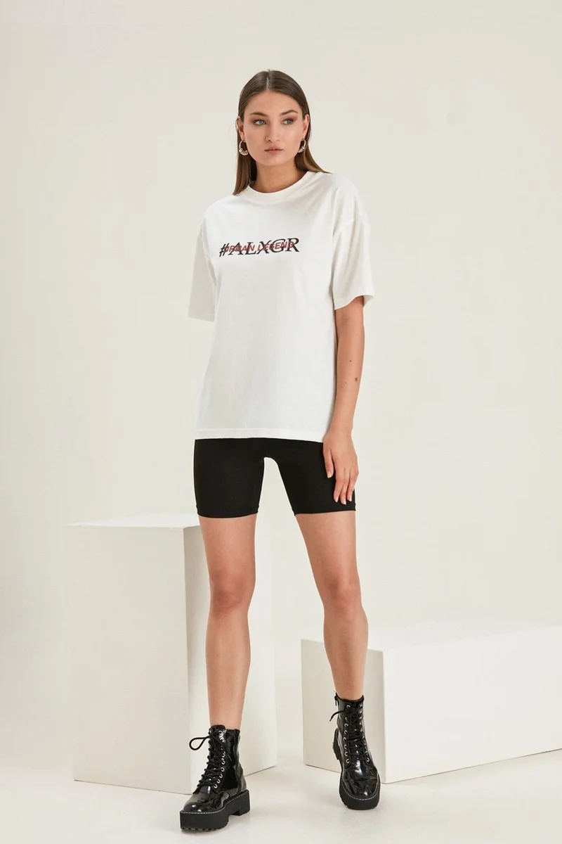 الكسندرجاردي Alexandergardı Boyfriend Printed T-Shirt (UN22-30200)