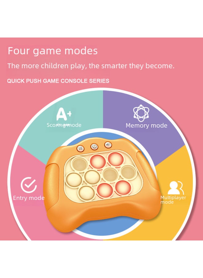 Generic - Children's Educational Entry Gopher Logic Decompression Toys Genuine Press-to-Play Speed Game Machine-Color:Yellow Duckling (Chinese Version)-Specifications:Equipped With 3 #7 Charging Sets - Image 1