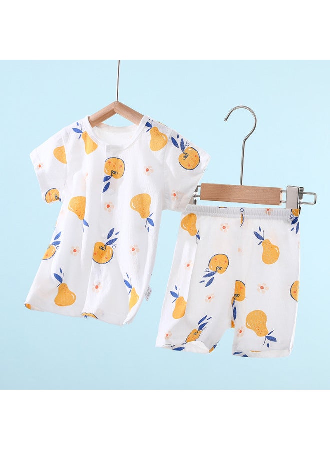 Baby Short Sleeve Suit Summer Thin Cartoon Newborn Cotton Children's Summer Shorts Baby Clothes Spring And Summer Clothing