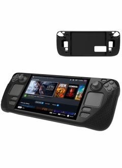 SYOSI Protective Case Compatible, for Valve Steam Deck, Full Protection Silicone Cover, with Anti-Slip Particles Shockproof Protector Grip Shell, for Steam Deck -Black  - Image 1