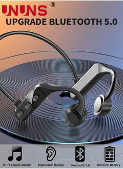 UNUNS Bone Conduction Bluetooth Headphones,Wireless Open-Ear Headphone,Waterproof Sports Headset With Microphone,Lightweight Air Bone Conduction Earphone,For Running Cycling Driving Workouts  - Image 2