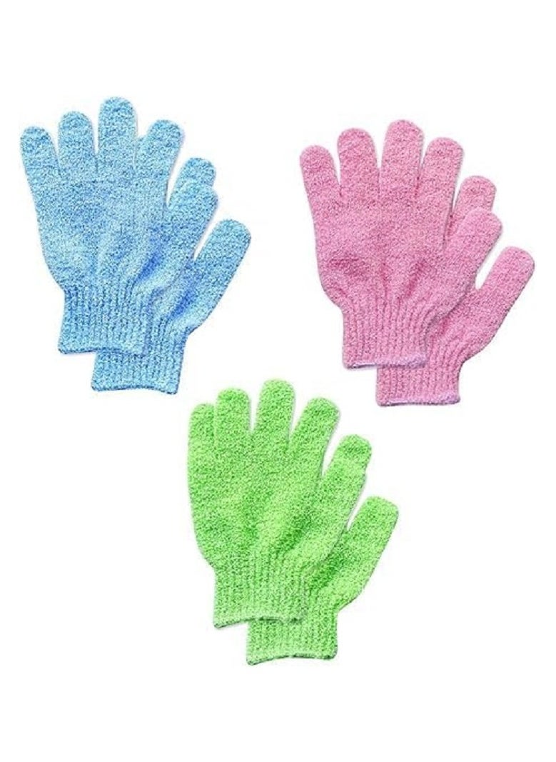 Generic Exfoliating Gloves - Bamboo Exfoliating Gloves for Shower - Shower Loofah - Body Scrub for Bathroom - Removes Ingrown Hair and Dead Skin - Multicolor  - Image 1