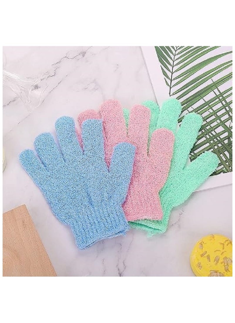Generic Exfoliating Gloves - Bamboo Exfoliating Gloves for Shower - Shower Loofah - Body Scrub for Bathroom - Removes Ingrown Hair and Dead Skin - Multicolor  - Image 2
