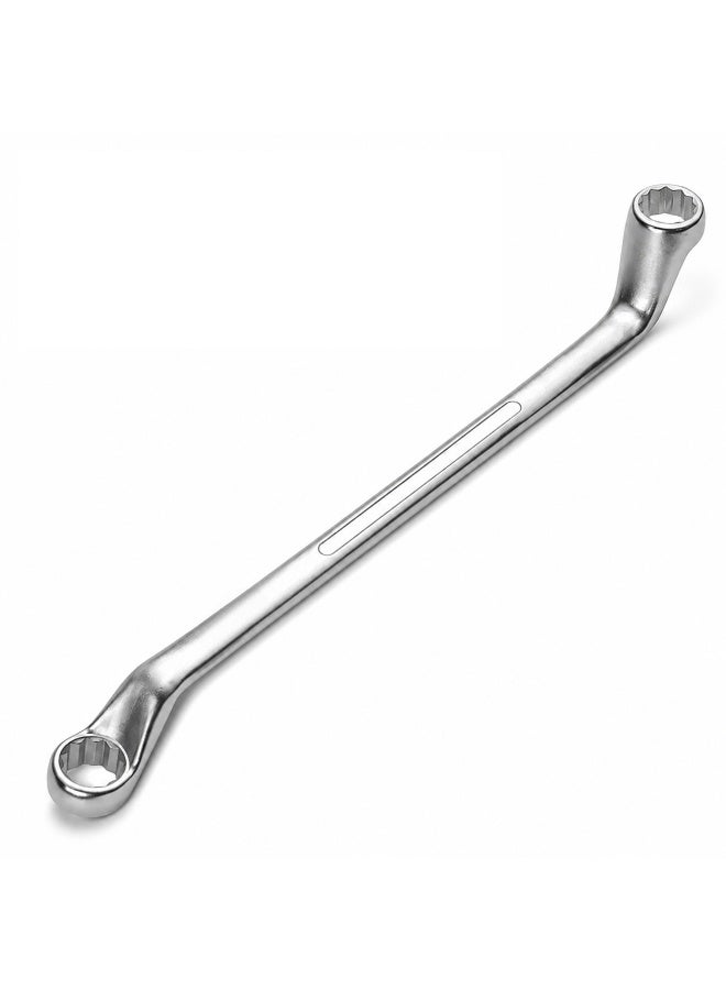 10mm x 11mm Deep Offset Double Box End Wrench, Metric 12-Point Ring Spanner, Heavy Duty Chrome Vanadium Steel Hand Tool for Automotive & Mechanical Repair in Tight Spaces - Image 1