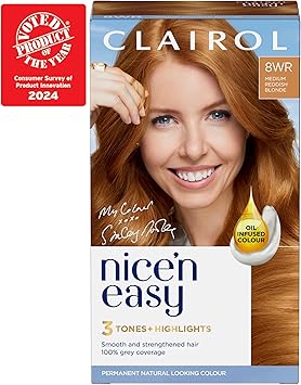 Clairol Nicen Easy Crme Natural Looking Oil Infused Permanent Hair Dye 8WR Golden Auburn Pack of 2 - Image 2