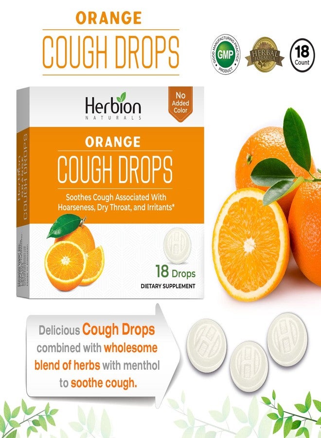 Herbion Naturals Cough Drops with Natural Orange Flavor, Dietary Supplement, Soothes Cough, for Adults and Children Over 6 Years, 18 Drops - Image 4