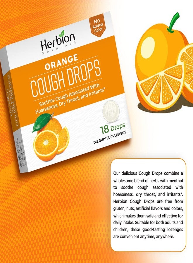 Herbion Naturals Cough Drops with Natural Orange Flavor, Dietary Supplement, Soothes Cough, for Adults and Children Over 6 Years, 18 Drops - Image 5