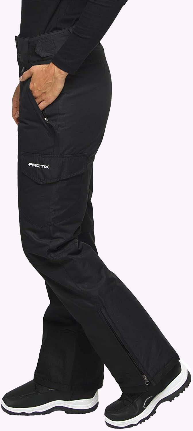 Arctix Women's Snow Sports Insulated Cargo Pants, Black, X-Large - Image 3