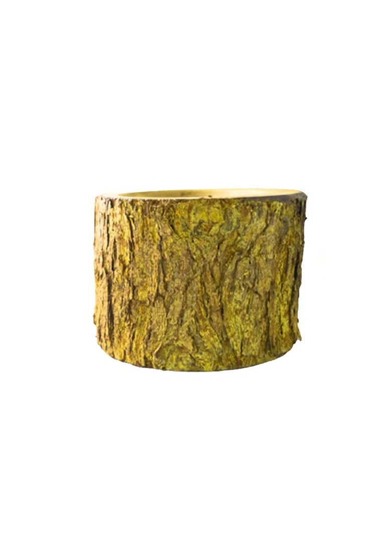 Egypt Antiques - Natural handmade wood veneer planter pot from the heart of the tree - Image 1