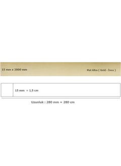 Eym 15 mm x 2800 mm Matte Gold Sibu Mirrored Plexi Strip Furniture Trim  - Image 1