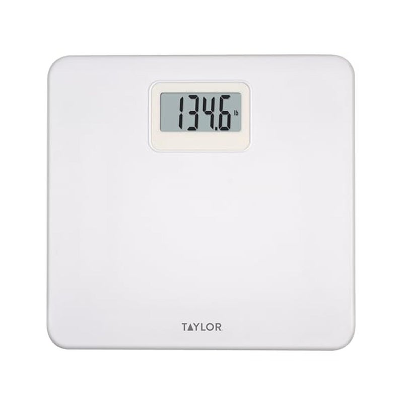 Taylor Digital Plastic Bathroom Scale, Scale for Body Weight, White - Image 1