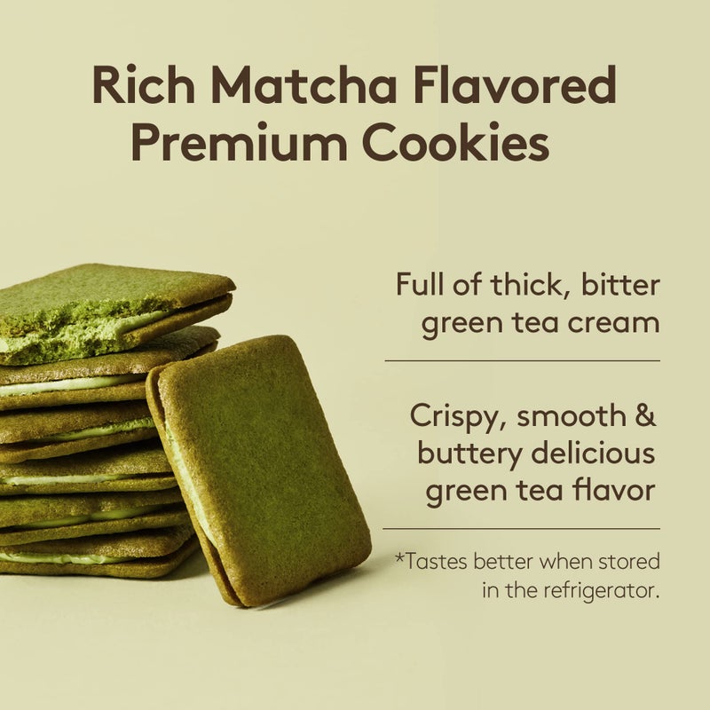 OSULLOC Langue de Chat Cookies (3.52oz, 100g) Korean Matcha Flavored Snacks | Asian Snacks, Premium Tea Food - Image 3