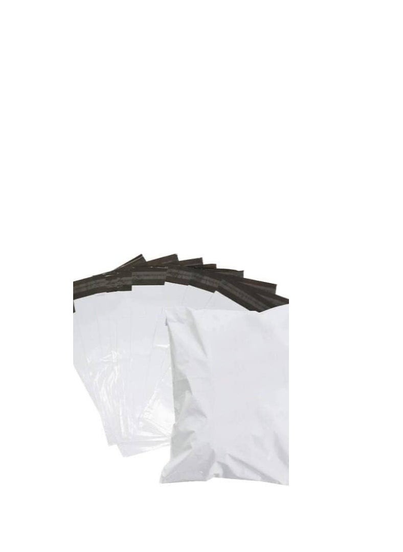 MARKQ White Poly Mailers Bag, 32 x 45 cm Adhesive Self-seal Shipping Bags, 100 Pack Envelopes for Packaging Delivery Posting Parcel Postals Clothes  - Image 1