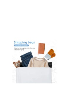 MARKQ White Poly Mailers Bag, 32 x 45 cm Adhesive Self-seal Shipping Bags, 100 Pack Envelopes for Packaging Delivery Posting Parcel Postals Clothes  - Image 4