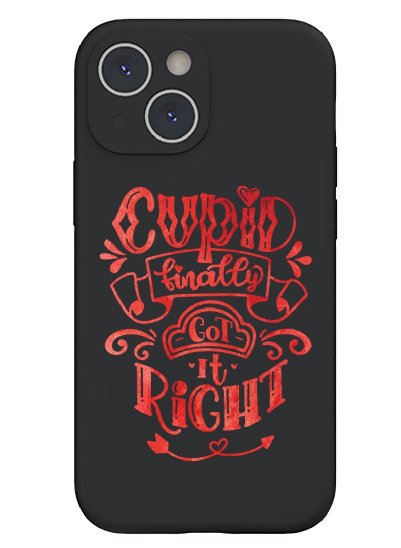 Theodor Protective Slim Fit Case Liquid Silicone Cover with Full Body Protection Anti-Scratch Shockproof Case For iPhone 13 Black  - Dads wallet white copy  - Image 1