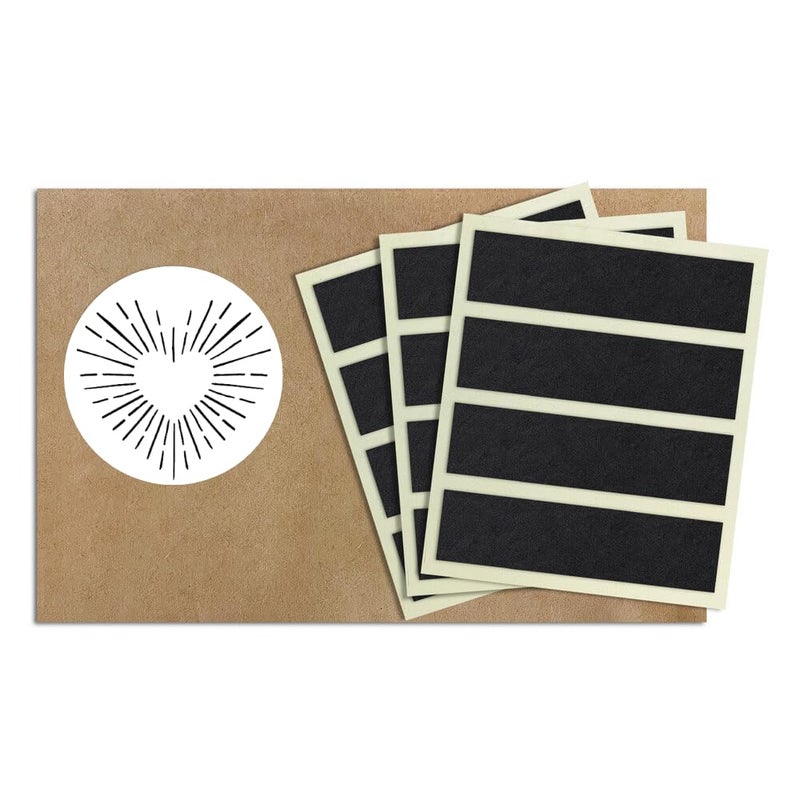 Thankful Greetings 2 x 5 Rectangle Match Striker Stickers  12 Pieces  Charcoal Match Strike Paper with Adhesive PreCut in Rectangles for Easy Match Lighting  Also Available in BumbleDotted Pattern or Brown 