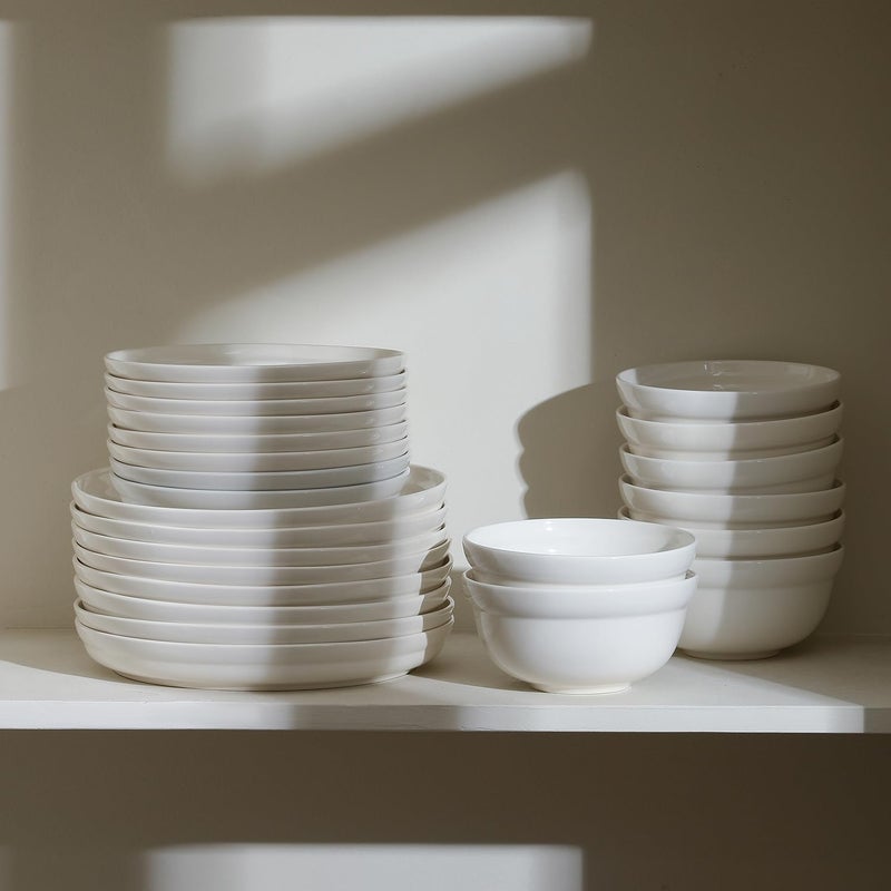 Stone Lain Virtuo 24Piece Dinnerware Set Porcelain White - Image 3