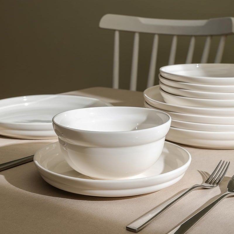Stone Lain Virtuo 24Piece Dinnerware Set Porcelain White - Image 4