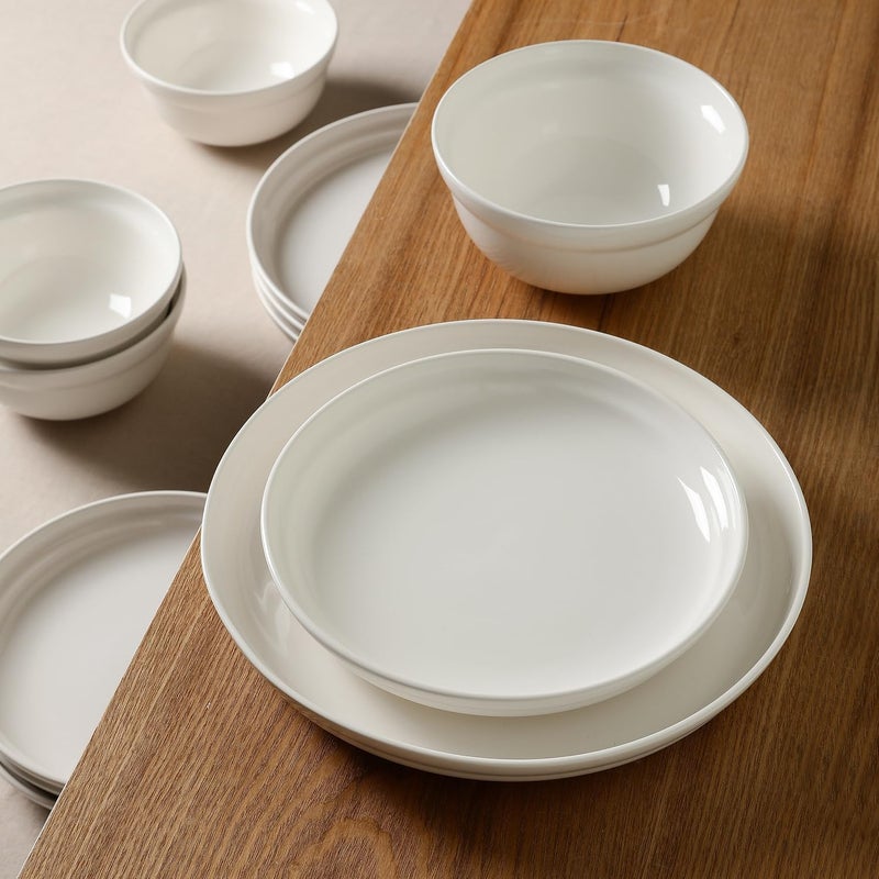 Stone Lain Virtuo 24Piece Dinnerware Set Porcelain White - Image 5