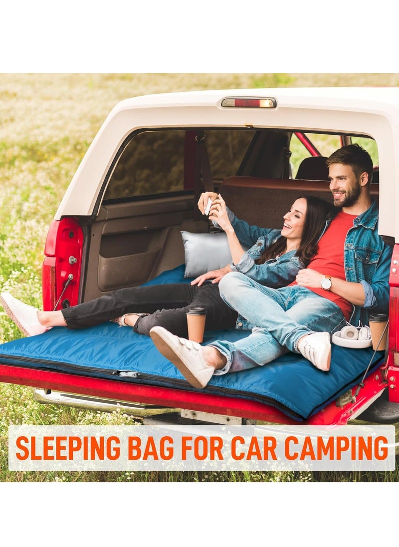 Mereza Double Sleeping Bag for Adults Mens with Pillow, XL Size Sleeping Bag for All Season Camping Hiking for Cold Weather & Warm  - Image 5