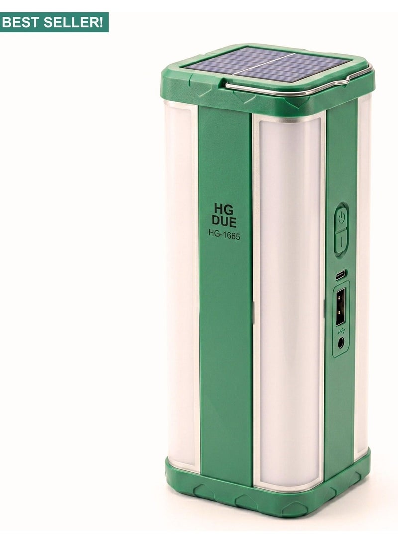 مصباح HG DUE HG-1665 LED محمول قابل للشحن بسطوع قوي للطوارئ والتخييم - Image 2