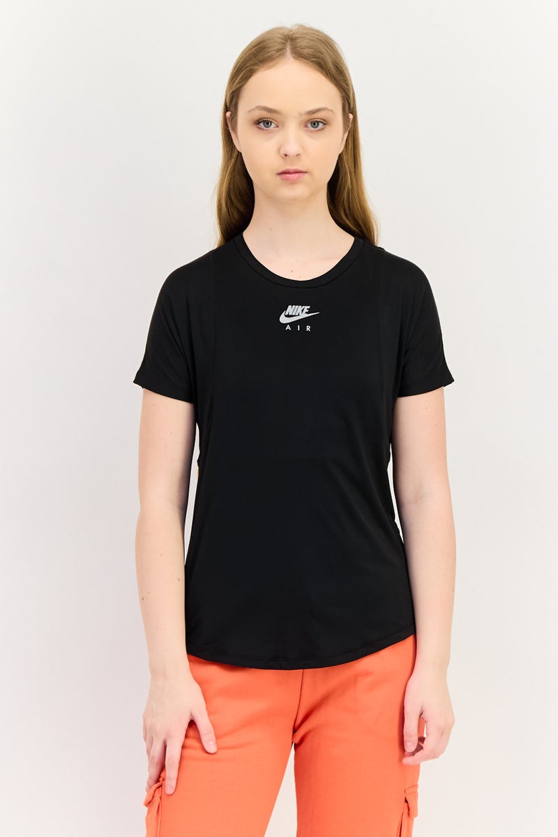 Nike Air x Nike Women Standard Fit Running T-Shirt, Black - Image 1