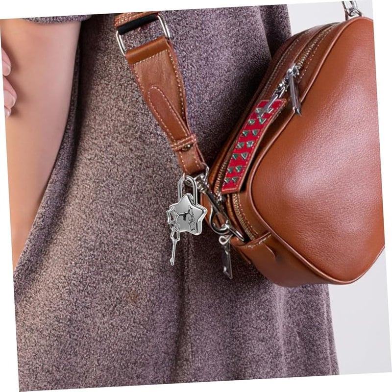 Star Shaped Padlock For Diary Jewelry Box Decorative Lock With Keys Portable Travel Use - Image 3
