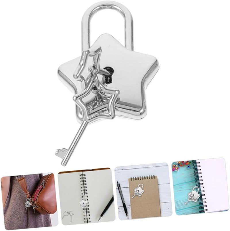 Star Shaped Padlock For Diary Jewelry Box Decorative Lock With Keys Portable Travel Use - Image 4