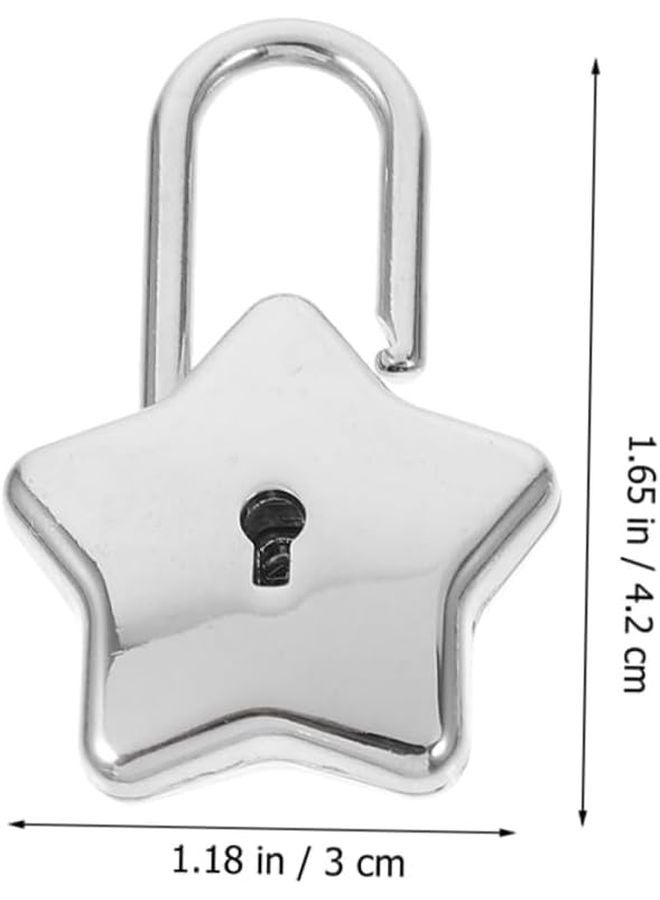 Star Shaped Padlock For Diary Jewelry Box Decorative Lock With Keys Portable Travel Use - Image 5