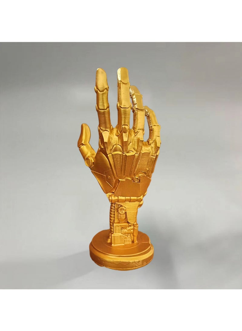 Generic - Cool Cyberpunk Robot Resin Craft Ornaments, Modern Simple Creative Ornaments, Xbox Switch Game Controller Desktop Stand (Golden Robotic Arm) - Image 1
