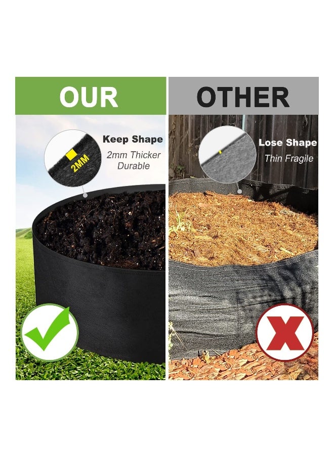 Generic 2 Pack 15 Gallon Plant Grow Bags Heavy Duty Thickened Breathable Fabric Pots Round Raised Garden Bed for Growing Herb Flower Vegetable Potato Plants 24In D × 8In H  - Image 5