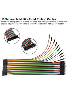 KENSUO 120pcs 20cm Multicolored Dupont Wire 40pin Male to Female, 40pin Male to Male, 40pin Female to Female Breadboard Jumper Ribbon Cables Kit Compatible with Arduino Projects  - Image 3