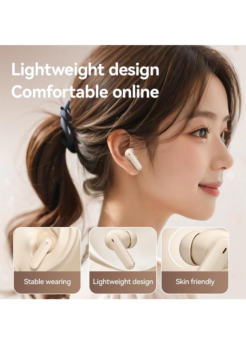 JBLTM M69 Bluetooth Earphones, Wireless Earbuds, IPX7 Waterproof Digital Display Sports Earbuds, Microphone Stereo Earphones for Fitness Running Gym Black, Skin Color  - Image 4