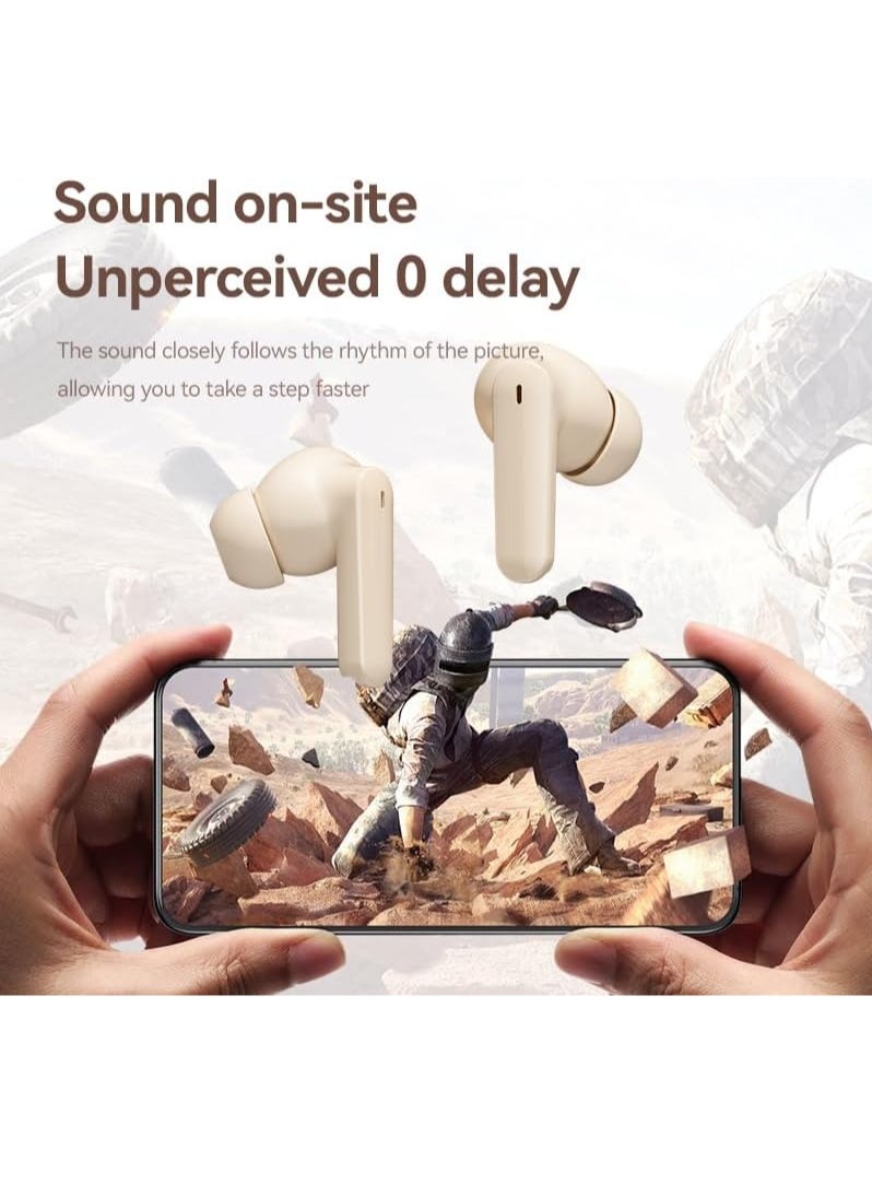 JBLTM M69 Bluetooth Earphones, Wireless Earbuds, IPX7 Waterproof Digital Display Sports Earbuds, Microphone Stereo Earphones for Fitness Running Gym Black, Skin Color  - Image 5