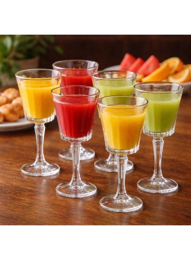ديلي جلاس 🧃 طقم كاسات عصير زجاجية فاخرة – 6 قطع | سعة 300 مل | ارتفاع 20 سم ✨ - Image 1