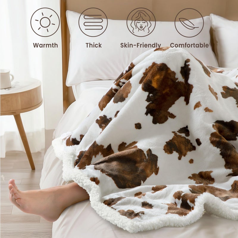 blunique Heated Blanket Throw Blanket - Fast Heating Electric Blanket, Soft Flannel Heated Throw with 10 Time Settings,10 Heating Settings, Warm Gifts for Women & Mom & Grandma(50"x60"Brown Highland) - Image 5