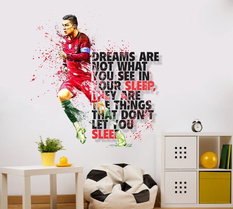 Art Kafe Ronaldo Dreams What You Made of Wall Sticker Size 61 X 61 cm