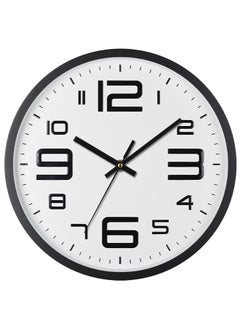 Qiccijoo Qiccijoo Wall Clock 12-inch Silent Non-Ticking Round Wall Clocks Battery Operated Easy to Read for Home/Office/School/Kitchen/Bedroom/Living Room(White)  - Image 1