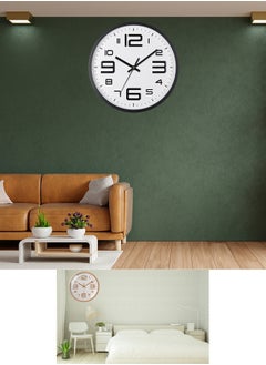 Qiccijoo Qiccijoo Wall Clock 12-inch Silent Non-Ticking Round Wall Clocks Battery Operated Easy to Read for Home/Office/School/Kitchen/Bedroom/Living Room(White)  - Image 5