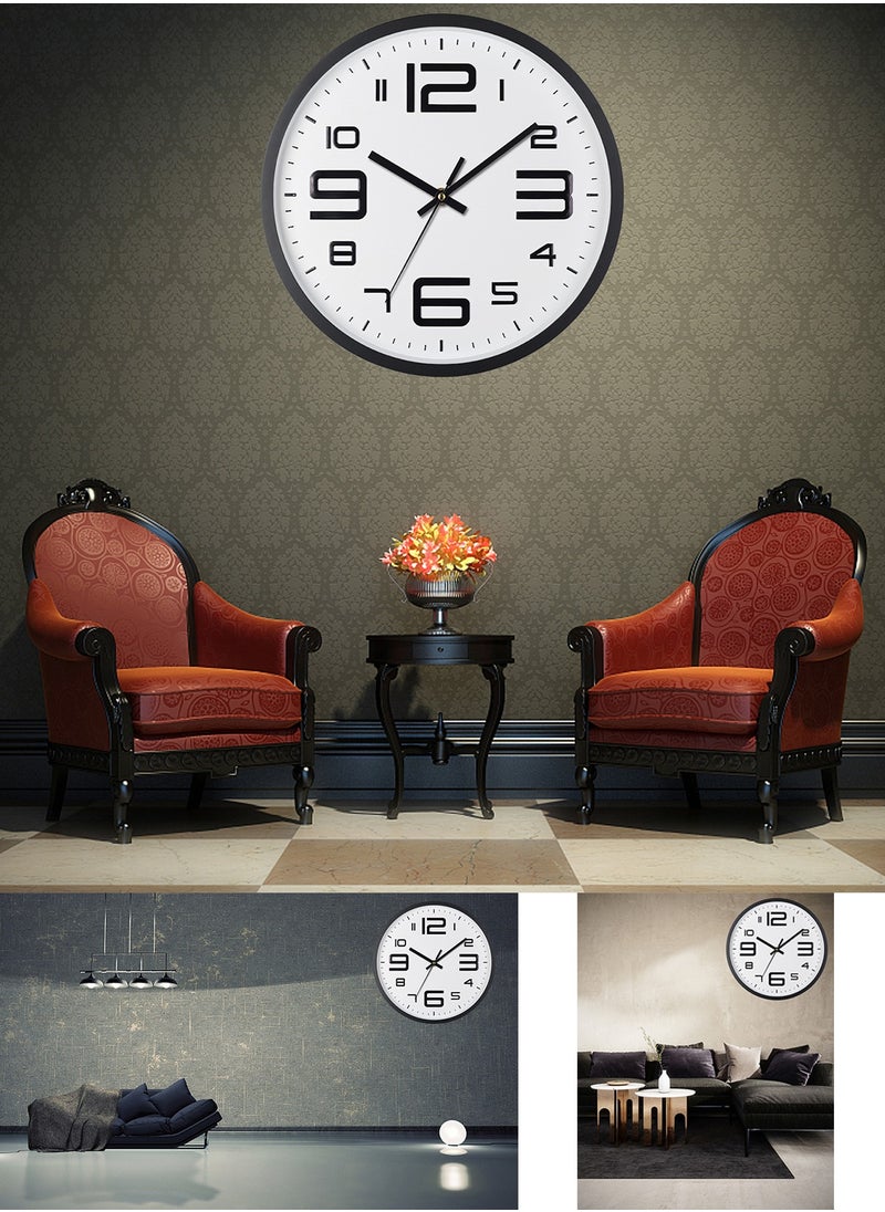 Qiccijoo Qiccijoo Wall Clock 12-inch Silent Non-Ticking Round Wall Clocks Battery Operated Easy to Read for Home/Office/School/Kitchen/Bedroom/Living Room(White)  - Image 4