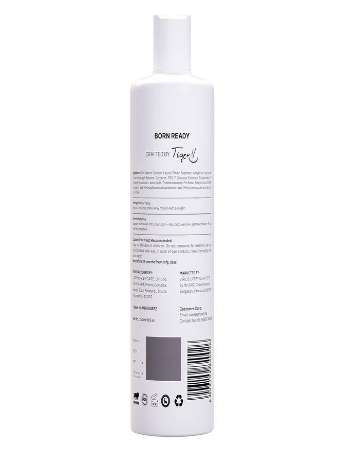 PROWL by Tiger Shroff Exfoliating & Daily Moisturising Body Wash Shower Gel 250ml|4% (Lactic Acid, Salicylic Acid, Vitamin E) for Body Acne Hydrating Gel for All Skin Types For Men Women, Ocean Breeze - Image 3