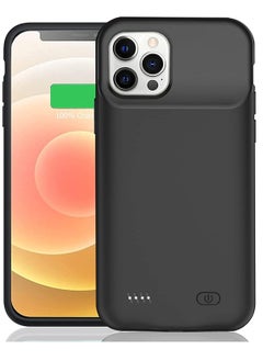 Battery Case for iPhone 12/12 Pro, Enhanced 4000mAh Smart Rechargeable Portable Protective Charging Case Extended Battery Backup Pack Compatible with iPhone 12/12 Pro (6.1 inch) Charger Case (Black)