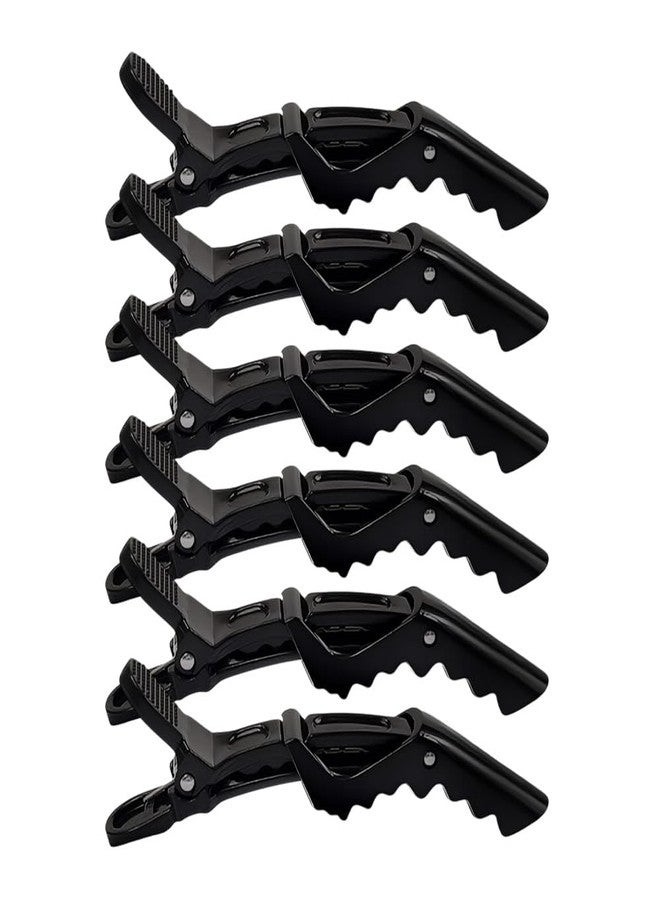 VIVIAN Hair Sectioning Clamps, Crocodile clip Plastic Hair Grip Clips Cutting Clamps Styling Sectioning Clips Hairdressing Styling Hairpin (Pack of 6) - Image 1