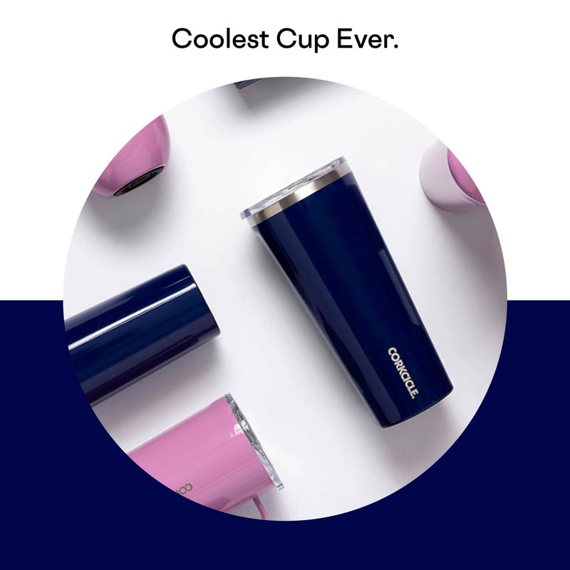 Corkcicle Classic Triple Insulated Coffee Mug with Lid  Gloss Midnight Navy  24 oz - Stainless Steel Travel Tumbler Keeps Beverages Cold 9+hrs  Hot 3hrs - Cupholder Friendly Travel Coffee Tumbler - Image 3